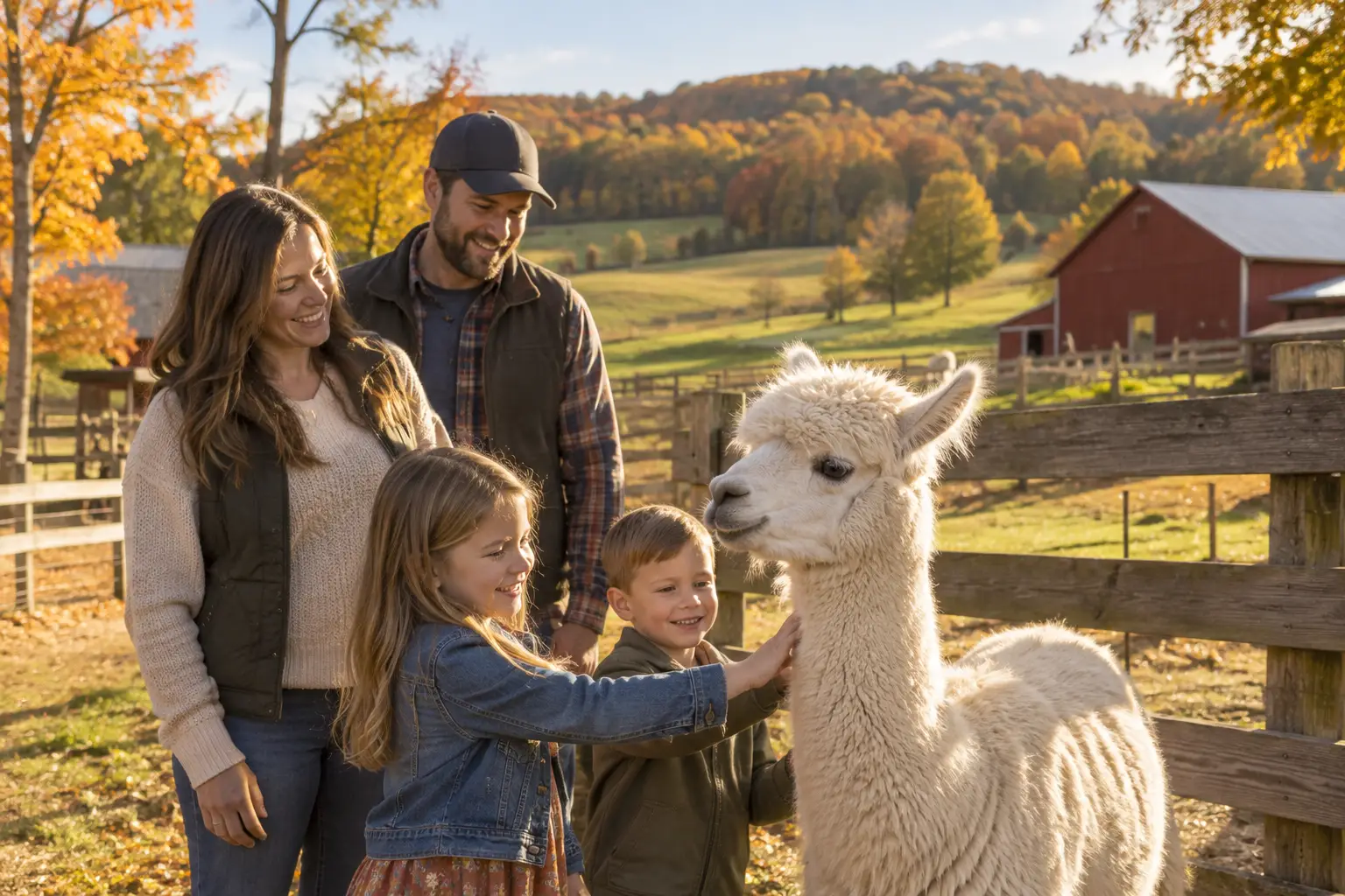 things to do in logan ohio family at Fox's High Rock Farm petting zoo